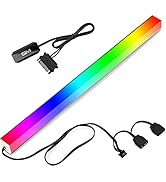 GIM KB-14 Pro Magnetic RGB Light Strip for PC Case, 1.1ft ARGB LED Strip Lights with 5V 3-pin, 4-...