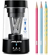 JARLINK Electric Pencil Sharpener, Fully Automatic Rechargeable Pencil Sharpener for 6-12mm Penci...