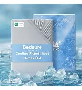 Bedsure Cooling Fitted Sheet Queen Size for Hot Sleeper, Queen Fitted Sheet Only with 360° Elasti...