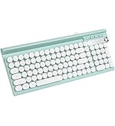 Mosptnspg Wired Membrane Keyboard,Punk Compact Full Size 102 Keys ,USB Keyboard with Phone Holder...