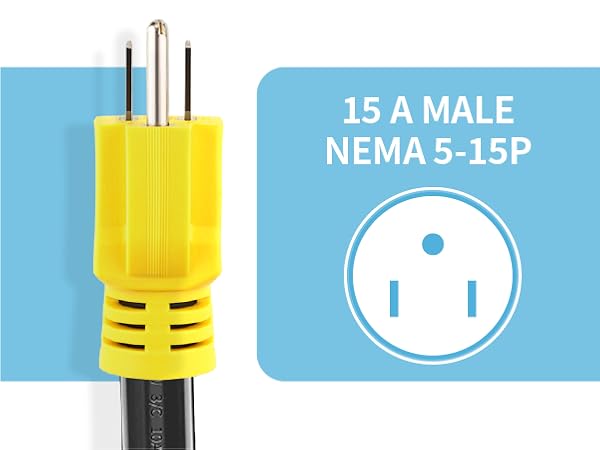 15 A MALE NEMA 5-15P