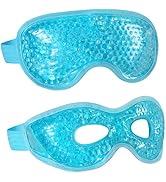 2PCS Gel Eye Mask Reusable Hot Cold Therapy Gel Bead Eye Mask for Puffiness /Dark Circles/Eye Bag...