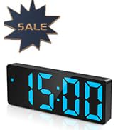 AMIR Digital Alarm Clock, 6.3" Large LED Display Bedside Clock | Auto Night Dimming, 12/24H, Adju...