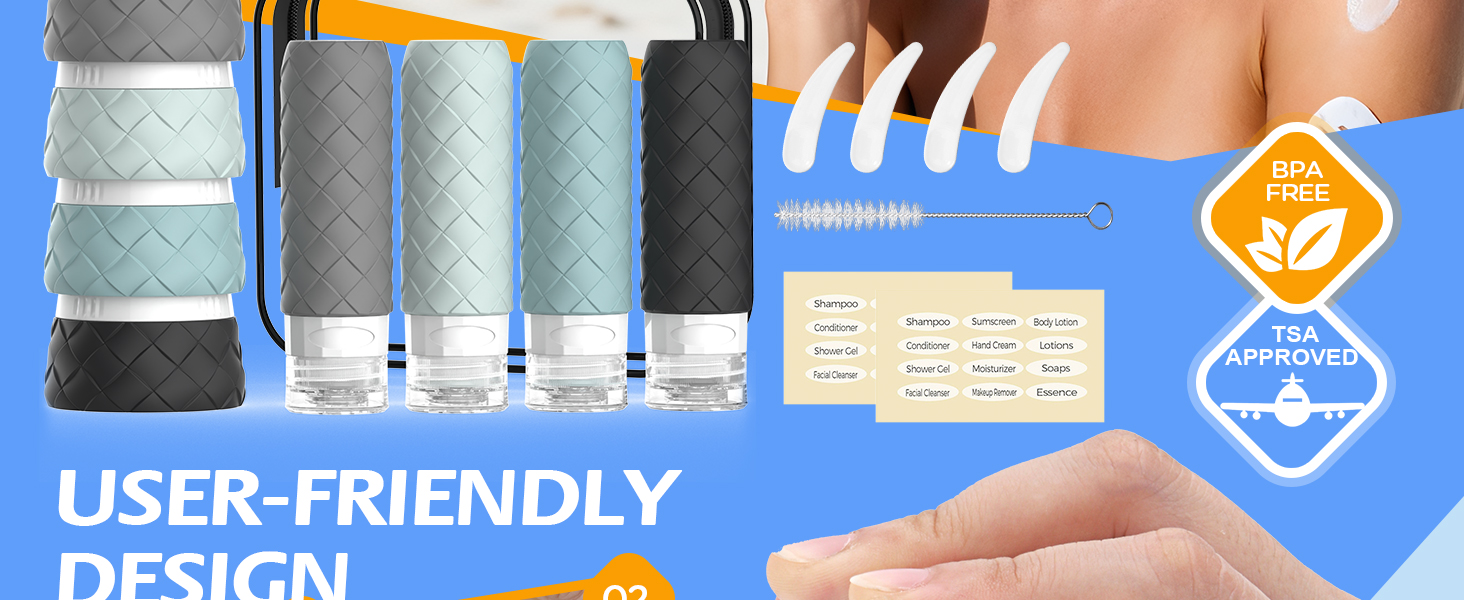 16 Pack Travel Bottles for Toiletries