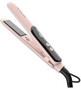ANNLARY Mini Hair Straightener, Portable Small Flat Iron for Travel | Dual voltage with LED displ...