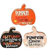 ANOTION Fall Decorations for Home - Fall Tiered Tray Decor Fall Wooden Signs Farmhouse Fall Decor...