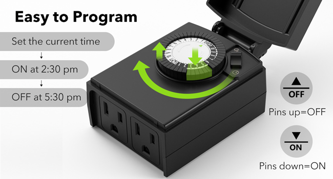 timers for electrical outlets outdoor