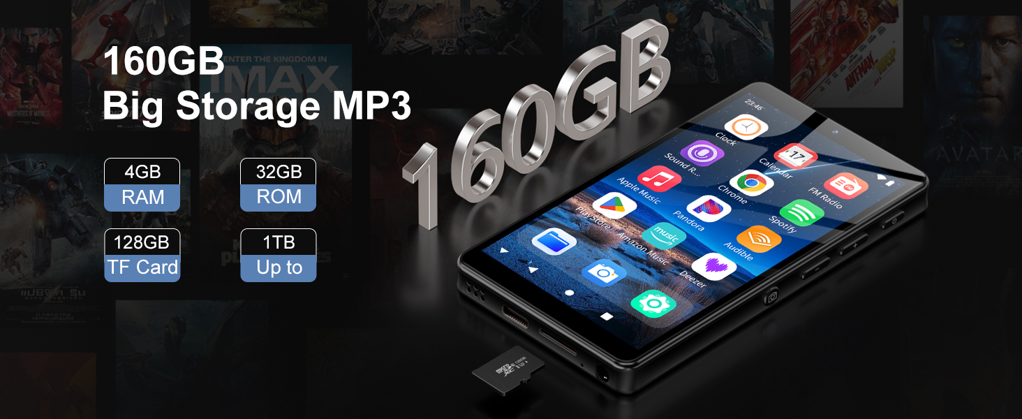MP3 Player with Bluetooth and WiFi