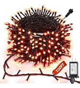 Joomer Purple Halloween Lights, 100FT 300LED Plugin Connectable Lights | with 8 Modes Timer, Wate...
