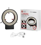 DIYPHONE Microscope Ring Light Adjustable 144 LED Ring Light Illuminator for Stereo Microscope,Hi...