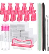FANDAMEI Nail Polish Gel Remover Tools Kit with Nail Clips, 100ml Nail Polish Remover Bottle, 500...