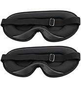 2 Pack Sleep Masks 3D Contoured Side Sleeper Women Men Soft Eye Mask for Sleeping Travel Nap Rest