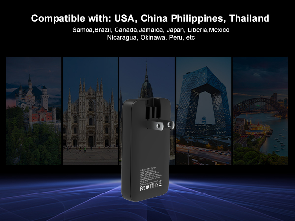us flat wall plug