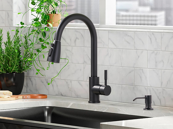 black kitchen sink faucet