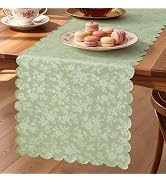 Smiry Rectangle Waterproof Heavy Duty Vinyl Table Runners 12 x 72 Inch | Wipeable Washable Table ...