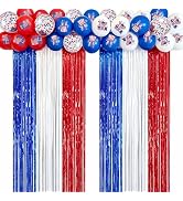 WEIKA 32Pcs 4th of July Decorations Set for America 250, Patriotic Red White Blue Latex Balloons ...