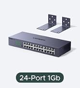 UGREEN 24 Port Gigabit Switch, Rackmount Plug and Play Ethernet Switch