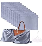 10 Pack Silk Dustproof Drawstring Bag Travel Storage Pouch, Silk Cloth Bag With Drawstring Large ...