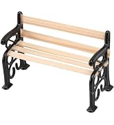 1/24 Scale Miniature Park Bench,Realistic Dollhouse Furniture for Train Scenery, DIY Miniature Di...