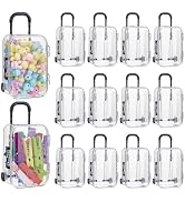 HOBBIESAY 16PCS Mini Empty Suitcase Storage Box 2.1 * 1.4 * 4 Inches Mini Plastic Travel Suitcase...
