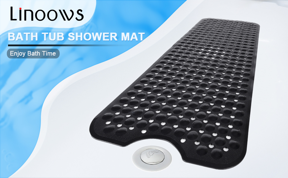 Linoows bath tub shower mat Navy