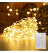 Etinga Battery Operated Fairy Lights,Flexible Copper Wire LED String Lights Battery Powered Decor...