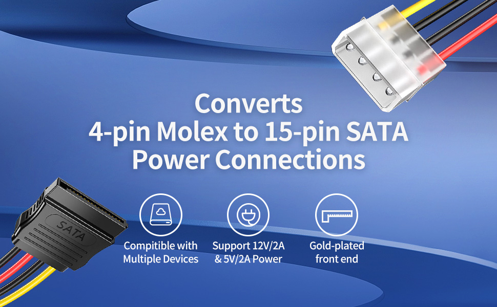 SATA 4Pin to 15Pin 1 A+ 1
