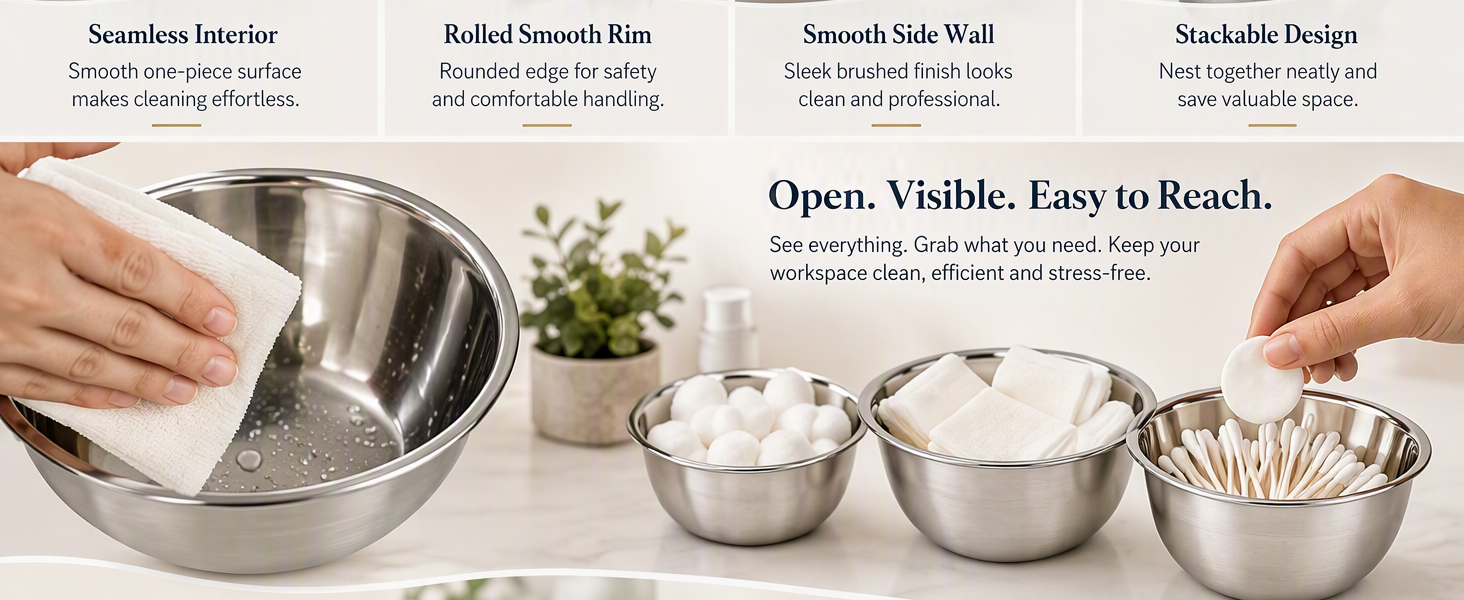 stainless steel dressing metal bowls