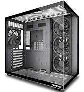 MUSETEX Y6 PC Case, Pre-Installed 4 Non-LED Fans, ATX Mid Tower Case, Computer Case with Type-C, ...