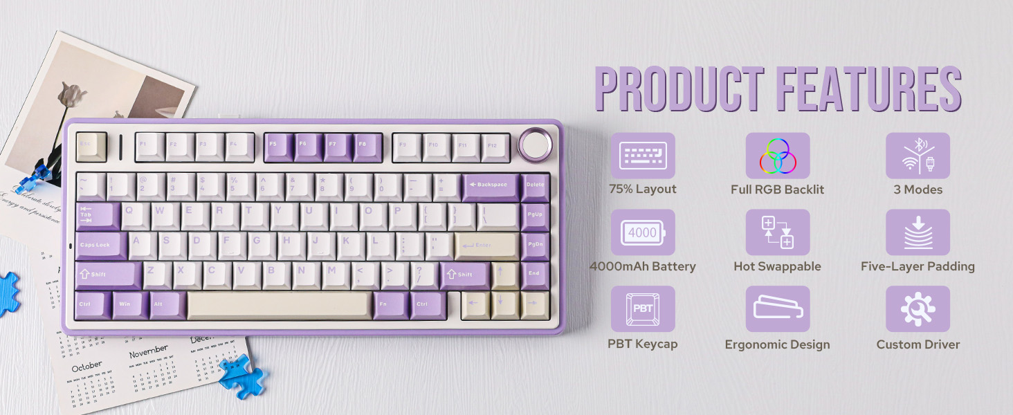 AULA F75 gaming keyboard