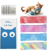 HoneyGuaridan Cat Toys Pillows, 4 Pack, Soft and Durable Crinkle Sound with Catnip Inside,Indoor ...