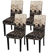 Gibelle Chair Covers for Dining Room Set of 4, Spandex Stretch Dining Room Chair Cover, Removable...