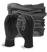 Evridwear Crinkle Latex Rubber Hand Coated Safety Work Gloves for Men Women General Multi Use Con...
