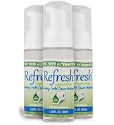 Refresh Liquid Wipe Toilet Paper Foam, Original Formula, 1.69 Fl Oz (3 Pack)