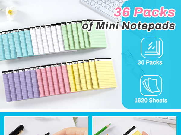 36 Packs of Mini Notepads With 1620 Sheets