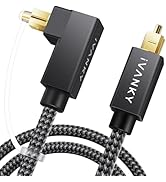iVANKY Right Angle Optical Audio Cable, 6ft/1.8M 24K Gold-Plated 90 Degree Toslink Digital Fiber ...