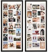 Wodhels 40x17 Inch Large Collage Photo Frame Set of 2, Holds 20 4x6 Photos, Solid Wood,Multi-Open...