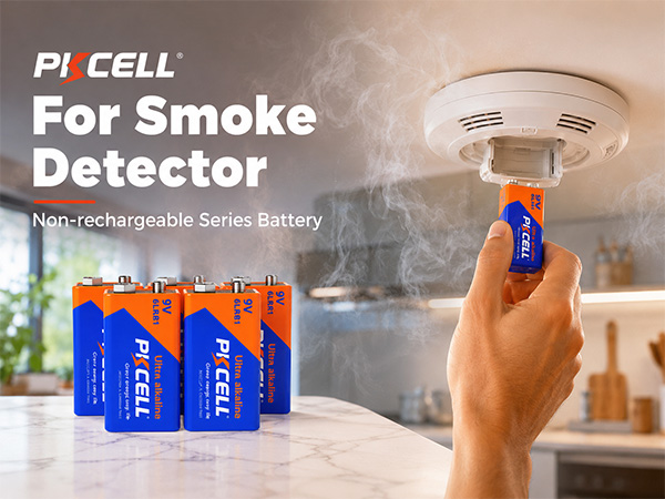 9V batteries features leak-proof design suitable for long-term installation in smoke detectors