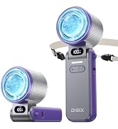 DIGIX Portable Handheld Turbo Fan with Ice Cooling, Rechargeable Personal Fan, Up to 15Hrs Coolin...