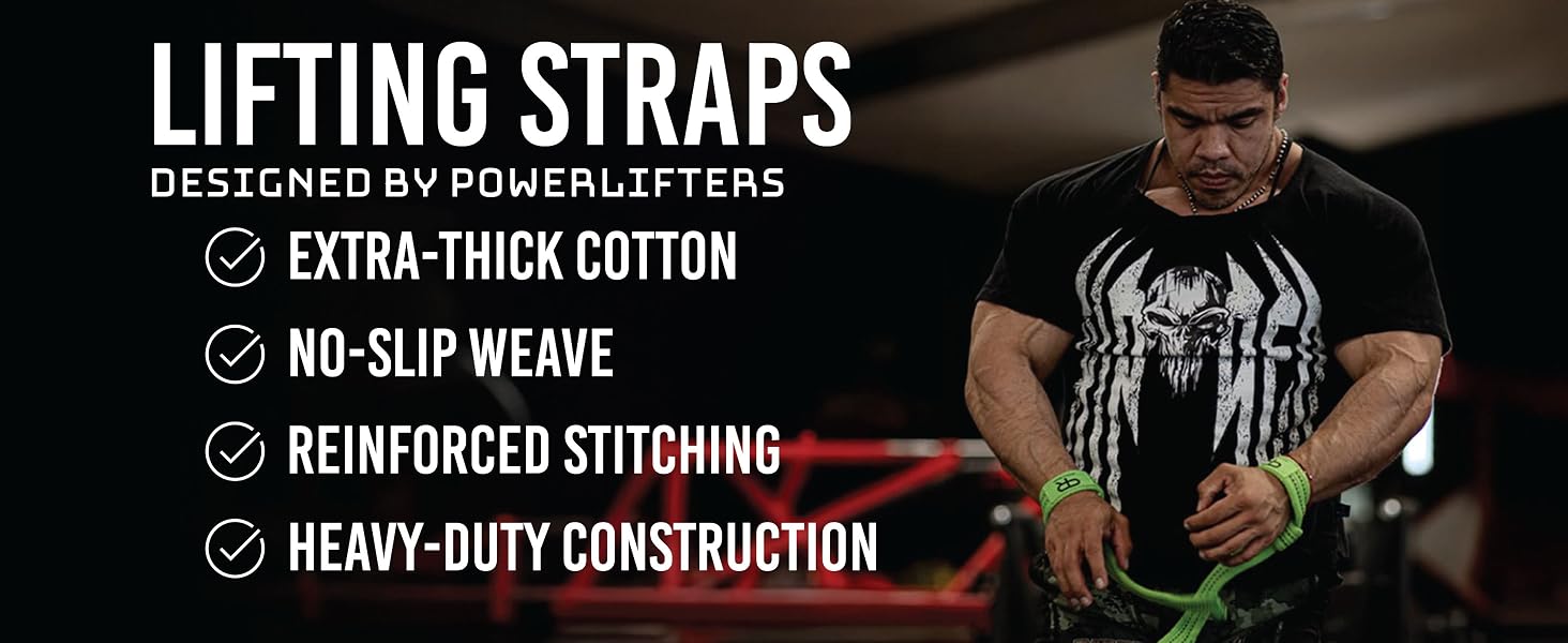 PR personal record lifting straps heavy duty gym gear for men and women weighlifting