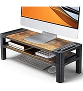 HUANUO Monitor Stand Computer Riser, Monitor Stand for Desk with Adjustable Height and 2 Platform...