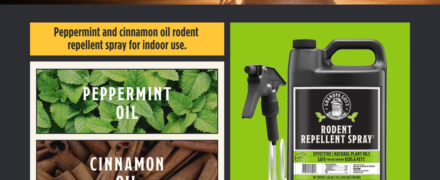 Plant-based rodent repellent spray for vehicle protection