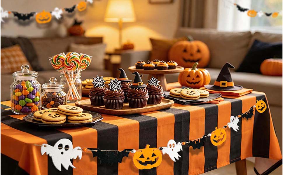 halloween felt garland for party