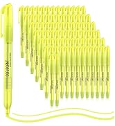 coruscant 80 packs of highlighters, yellow highlighter, wide chisel tip marking, quick drying, bu...