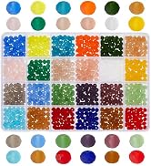 PH PandaHall 960PCS 6mm Frosted Glass Beads, 24 Colors Transparent Frosted Crystal Rondelle Facet...