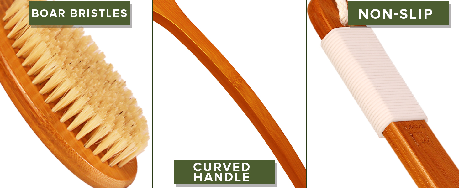 icandoit long handle bath brush with pumice stone