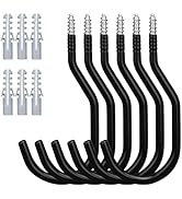 HORUSDY 6 Pack Heavy Duty Bike Hooks - 7.5 inches, 100LBS Capacity for Garage Wall and Ceiling