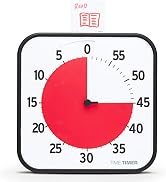 TIME TIMER 12 inch Visual Timer 60 Minute Kids Desk Countdown Clock with Dry Erase Activity Card,...