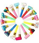 30Pcs Party Blower Multicolor Musical Blowouts Whistles Funny Party Noisemakers Party Horns Party...