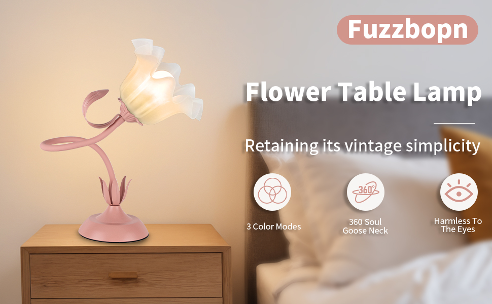 flower table lamp